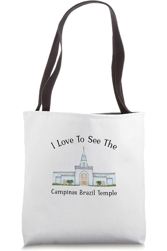 Campinas Brazil Temple Tote Bag - Happy Style (English) US