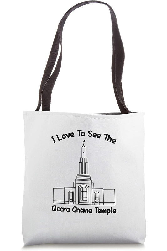Accra Ghana Temple Tote Bag - Primary Style (English) US
