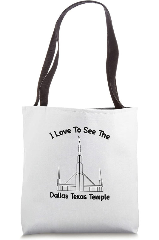Dallas Texas Temple Tote Bag - Primary Style (English) US