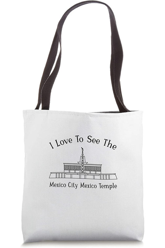 Mexico City Mexico Temple Tote Bag - Happy Style (English) US