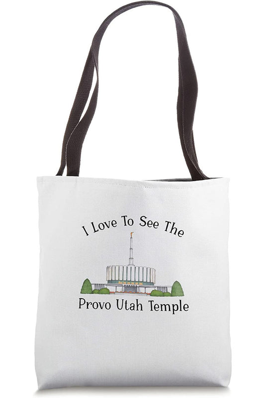 Provo Utah Temple Tote Bag - Happy Style (English) US