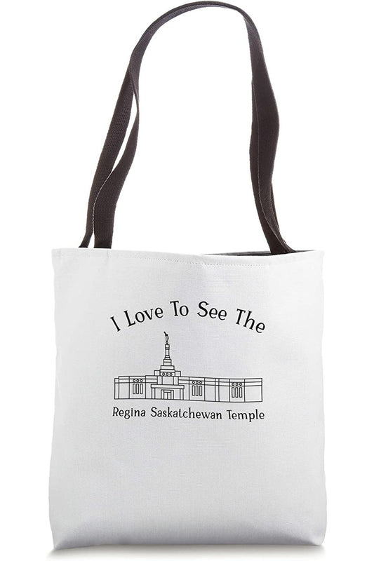 Regina Saskatchewan Temple Tote Bag - Happy Style (English) US