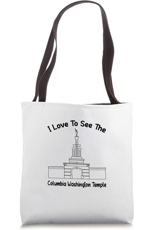 Columbia River Washington Temple Tote Bag -  Style (English) US