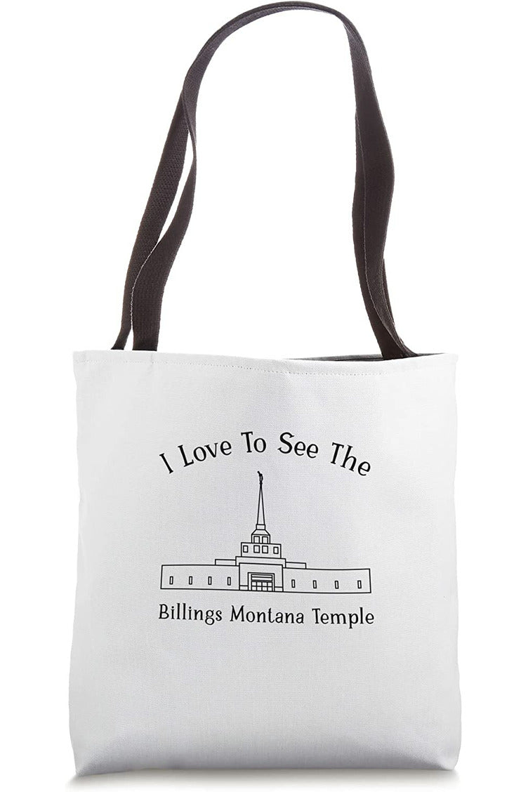 Billings Montana Temple Tote Bag - Happy Style (English) US