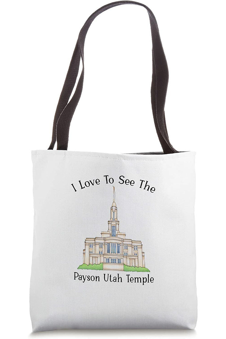 Payson Utah Temple Tote Bag - Happy Style (English) US