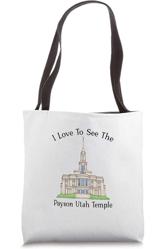 Payson Utah Temple Tote Bag - Happy Style (English) US