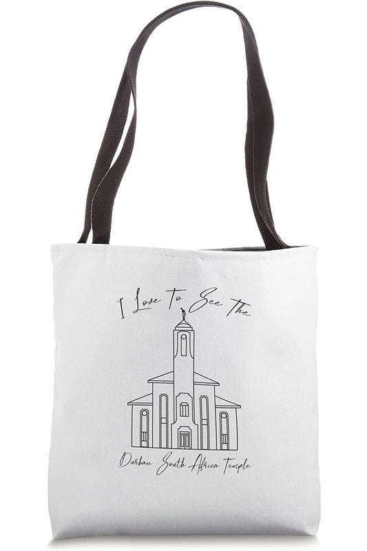 Durban South Africa Temple Tote Bag - Calligraphy Style (English) US