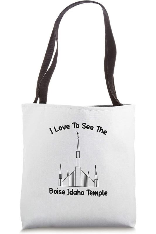 Boise Idaho Temple Tote Bag - Primary Style (English) US