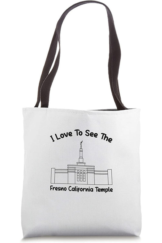 Fresno California Temple Tote Bag - Primary Style (English) US