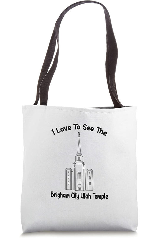 Brigham City Utah Temple Tote Bag - Primary Style (English) US