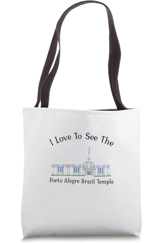 Porto Alegre Brazil Temple Tote Bag - Happy Style (English) US