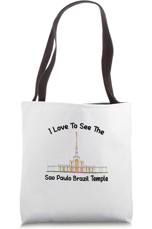 Sao Paulo Brazil Temple Tote Bag - Primary Style (English) US