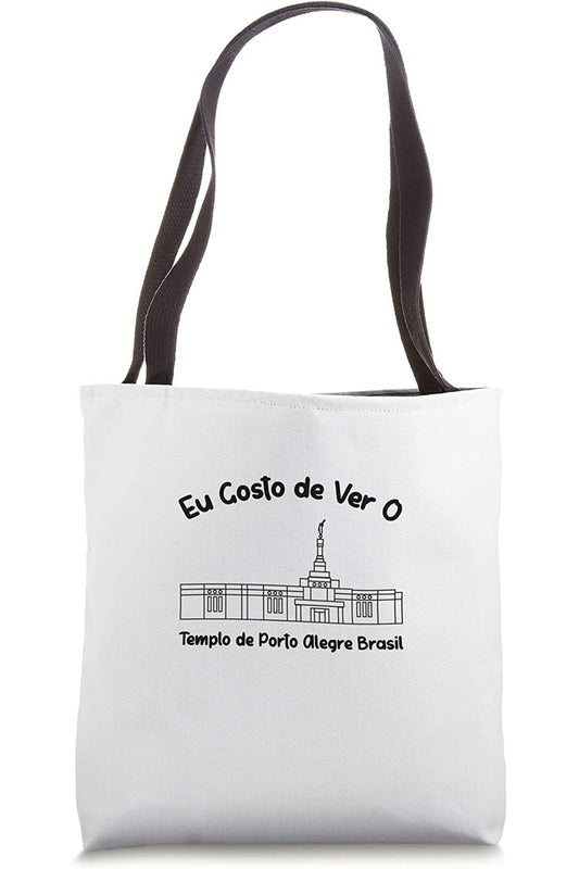 Porto Alegre Brazil Temple Tote Bag - Primary Style (Portuguese) US