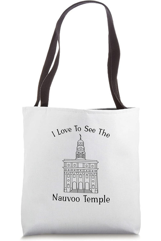 Nauvoo Illinois Temple Tote Bag - Happy Style (English) US