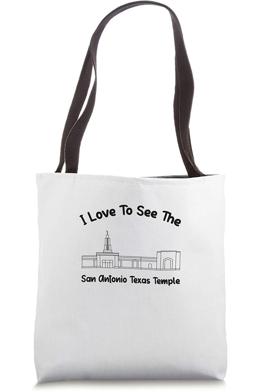 San Antonio Texas Temple Tote Bag - Primary Style (English) US