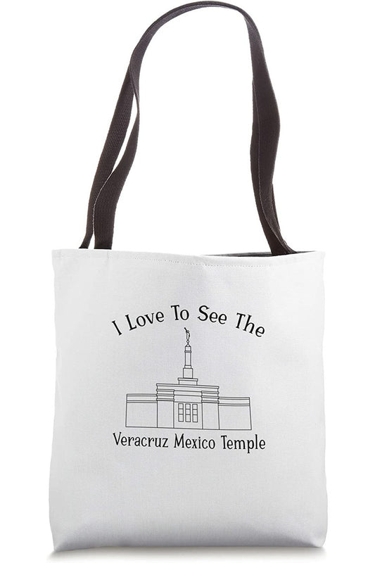 Veracruz Mexico Temple Tote Bag - Happy Style (English) US