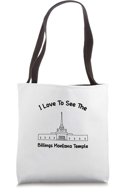 Billings Montana Temple Tote Bag - Primary Style (English) US