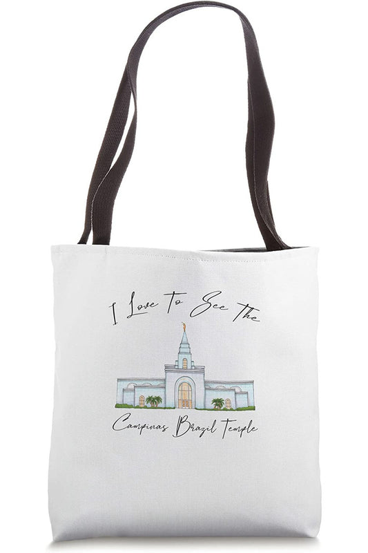 Campinas Brazil Temple Tote Bag - Calligraphy Style (English) US