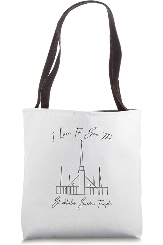 Stockholm Sweden Temple Tote Bag - Calligraphy Style (English) US