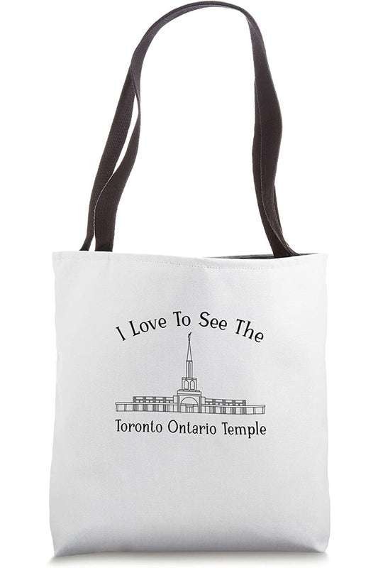 Toronto Ontario Temple Tote Bag - Happy Style (English) US