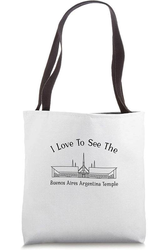 Buenos Aires Argentina Temple Tote Bag - Happy Style (English) US