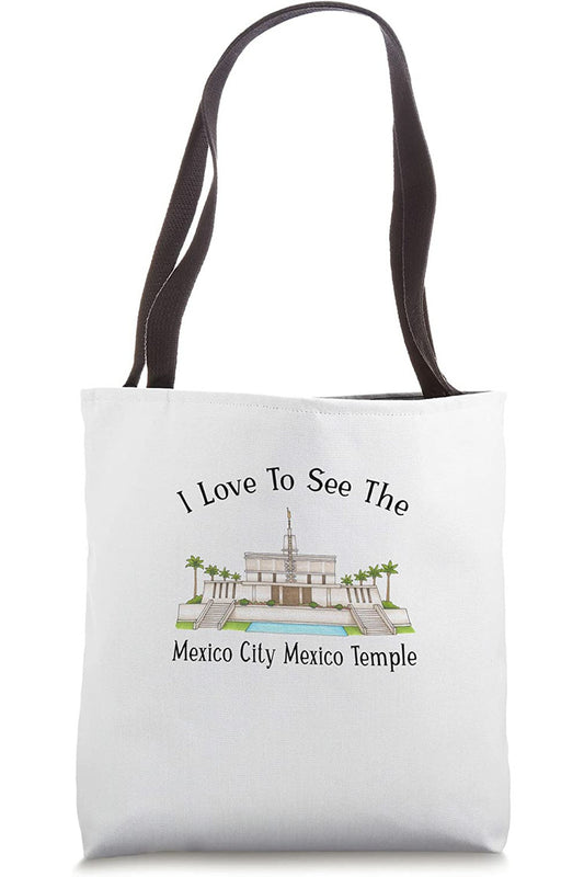 Mexico City Mexico Temple Tote Bag - Happy Style (English) US