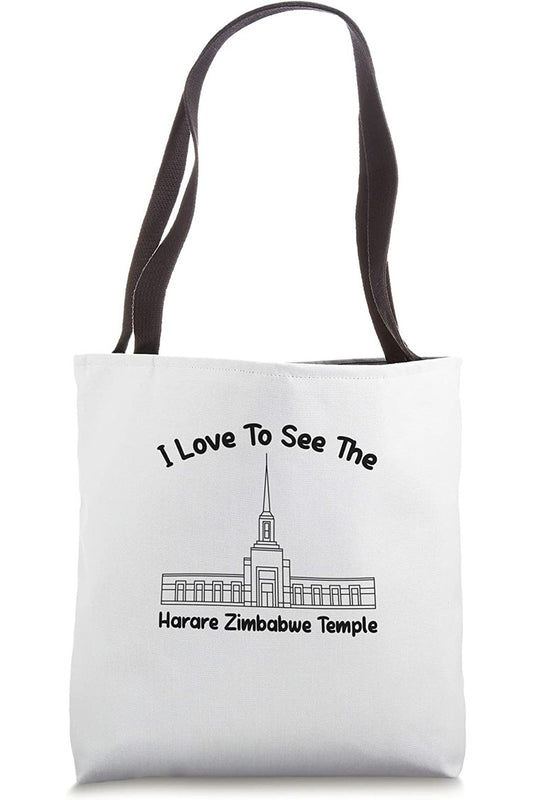 Harare Zimbabwe Temple Tote Bag - Primary Style (English) US