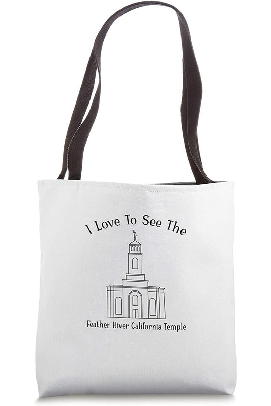 Feather River California Temple Tote Bag - Happy Style (English) US