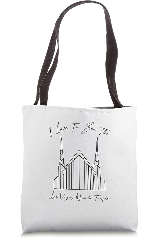 Las Vegas Nevada Temple Tote Bag - Calligraphy Style (English) US