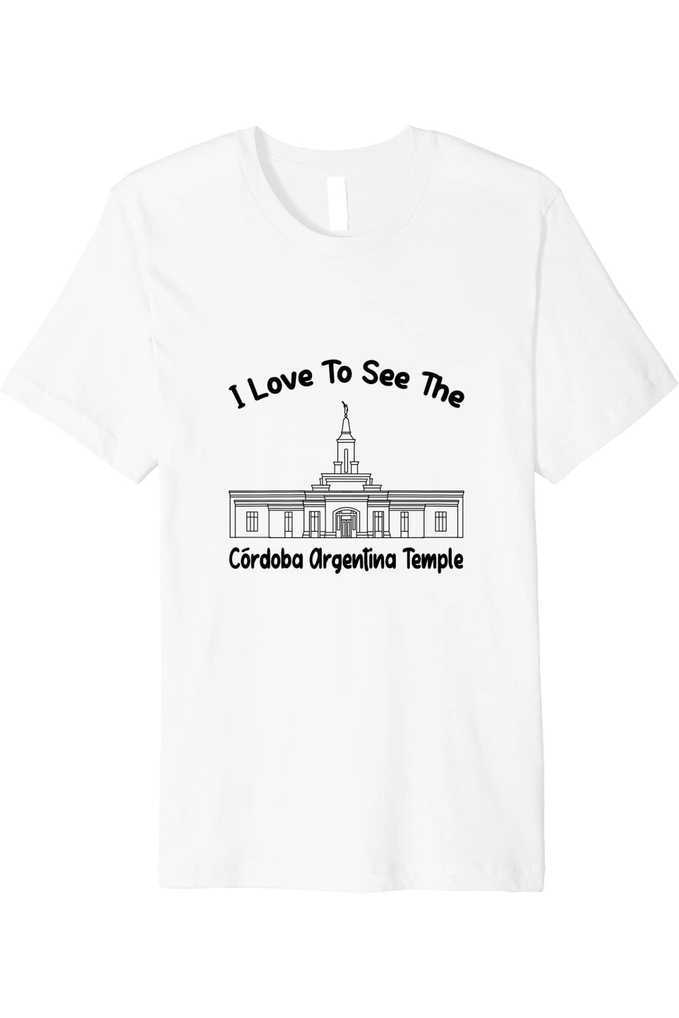 Cordoba Argentina Temple T-Shirt - Premium - Primary Style (English) US