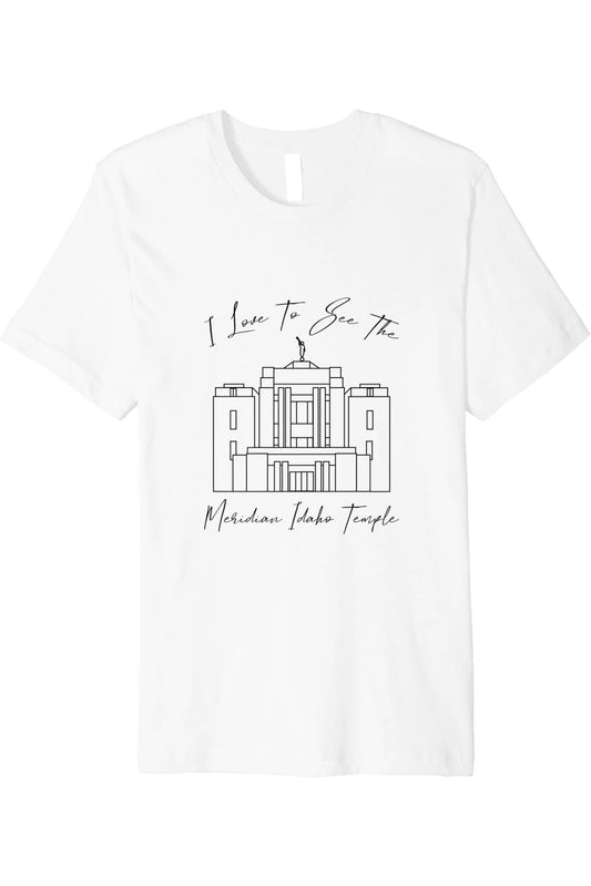 Meridian Idaho Temple T-Shirt - Premium - Calligraphy Style (English) US