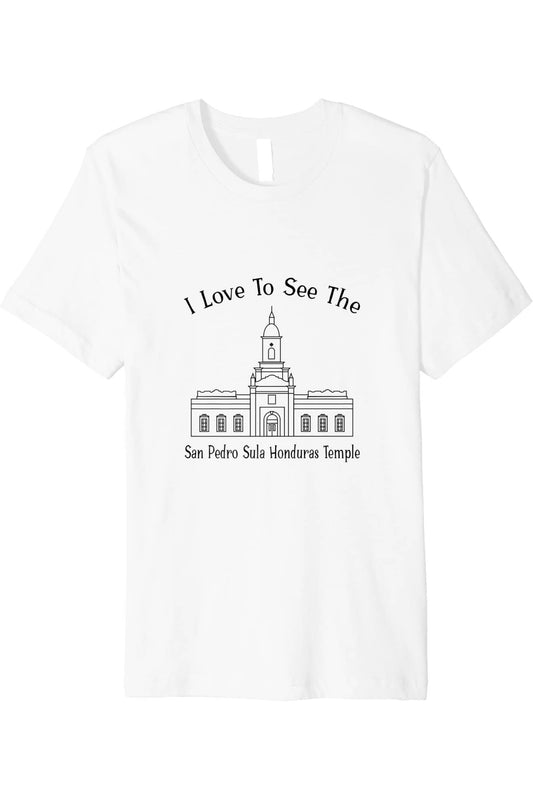 San Pedro Sula Honduras Temple T-Shirt - Premium - Happy Style (English) US