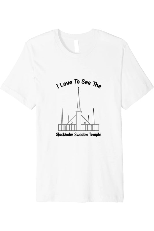 Stockholm Sweden Temple T-Shirt - Premium - Primary Style (English) US