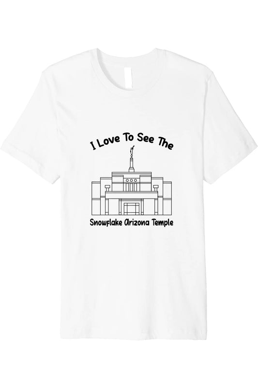 Snowflake Arizona Temple T-Shirt - Premium - Primary Style (English) US