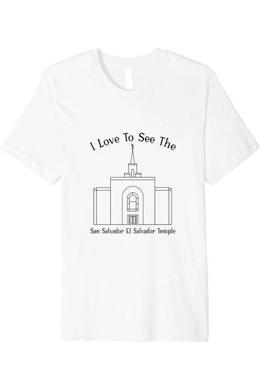 San Salvador El Salvador Temple T-Shirt - Premium - Happy Style (English) US