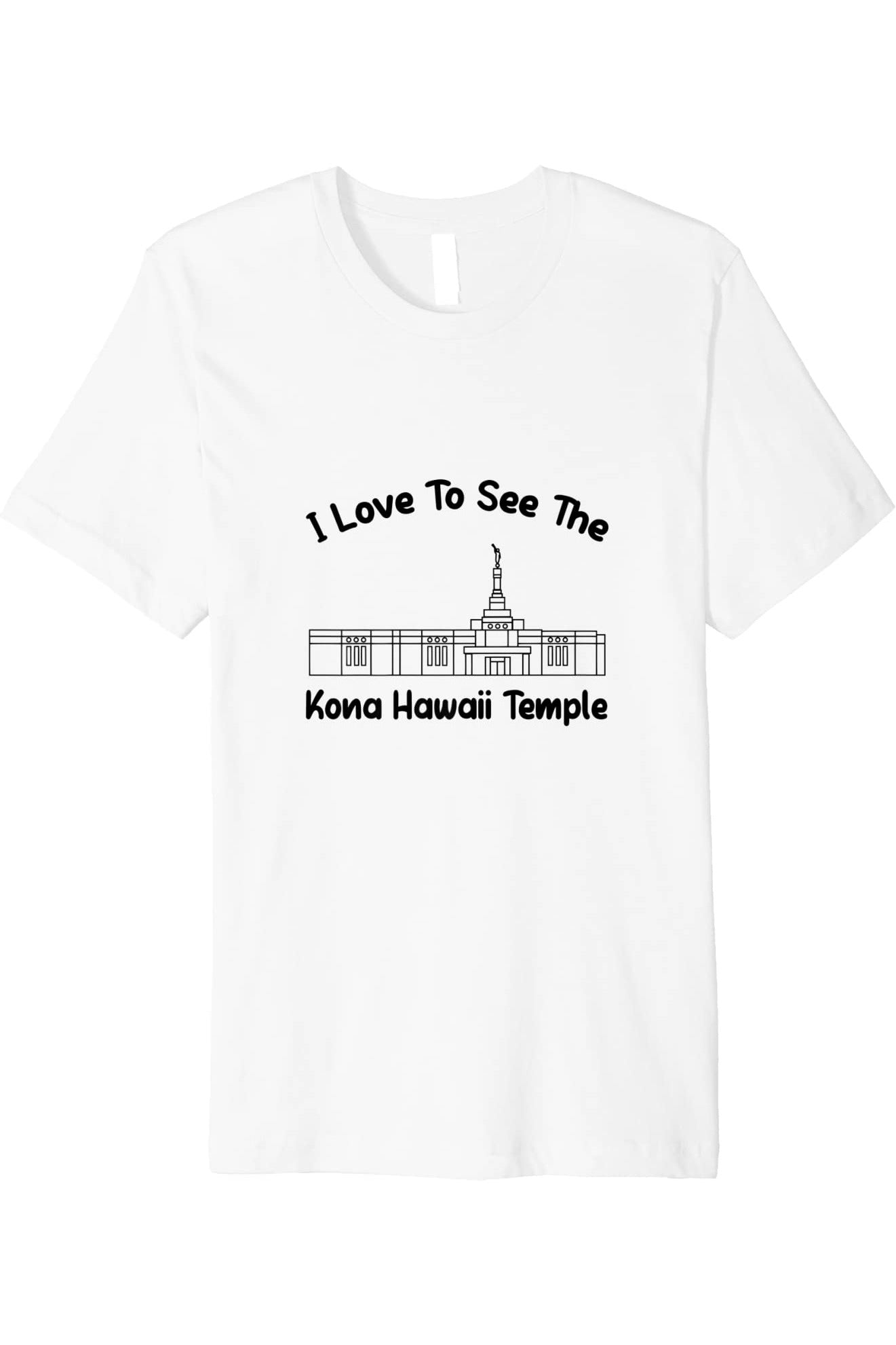 Kona Hawaii Temple T-Shirt - Premium - Primary Style (English) US