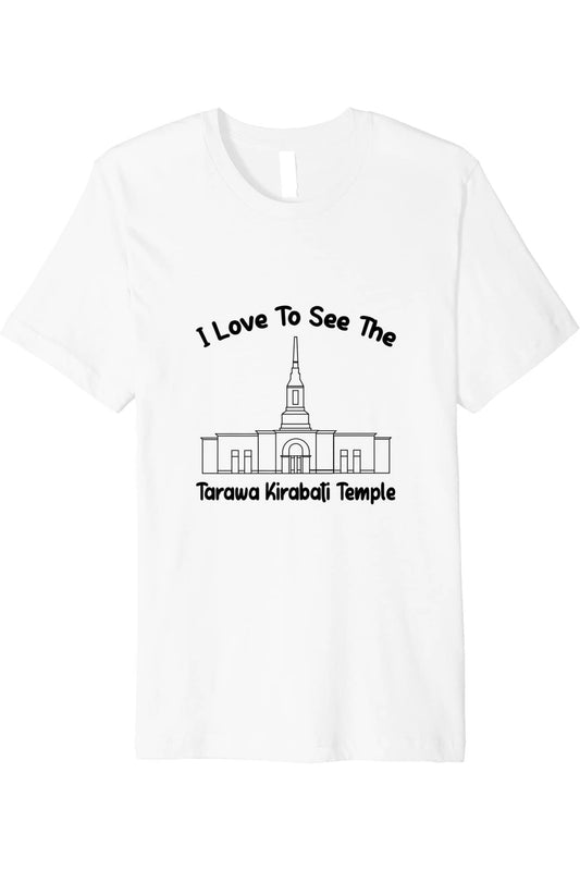 Tarawa Kiribati Temple T-Shirt - Premium - Primary Style (English) US