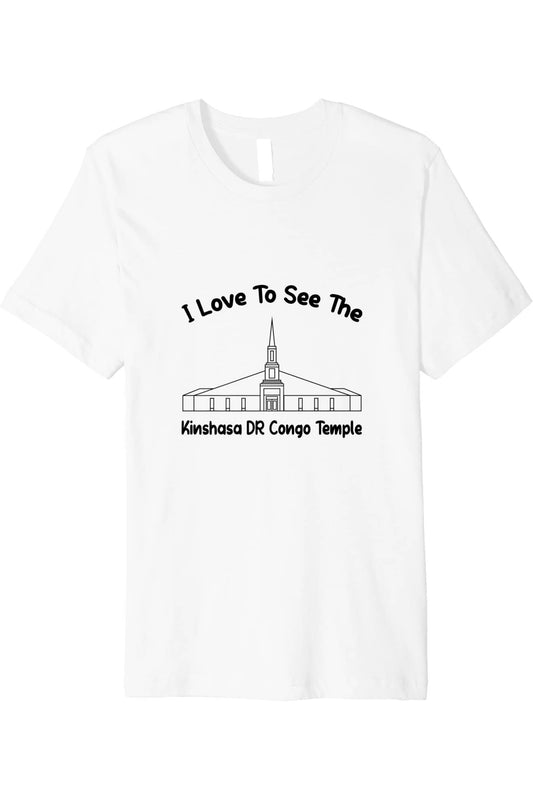 Kinshasa DR Congo Temple T-Shirt - Premium - Primary Style (English) US