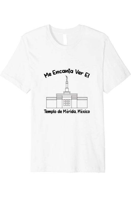 Merida Mexico Temple T-Shirt - Premium - Primary Style (Spanish) US