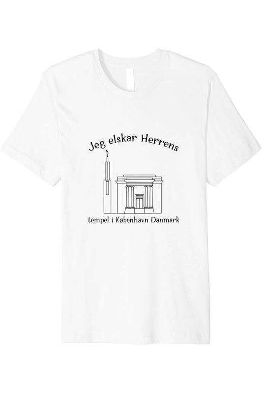 Copenhagen Denmark Temple T-Shirt - Premium - Happy Style (Danish) US