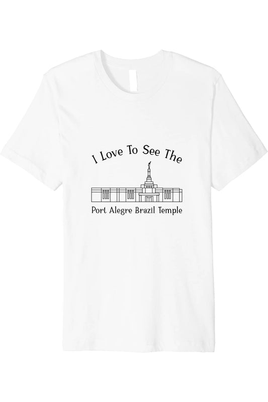 Porto Alegre Brazil Temple T-Shirt - Premium - Happy Style (English) US