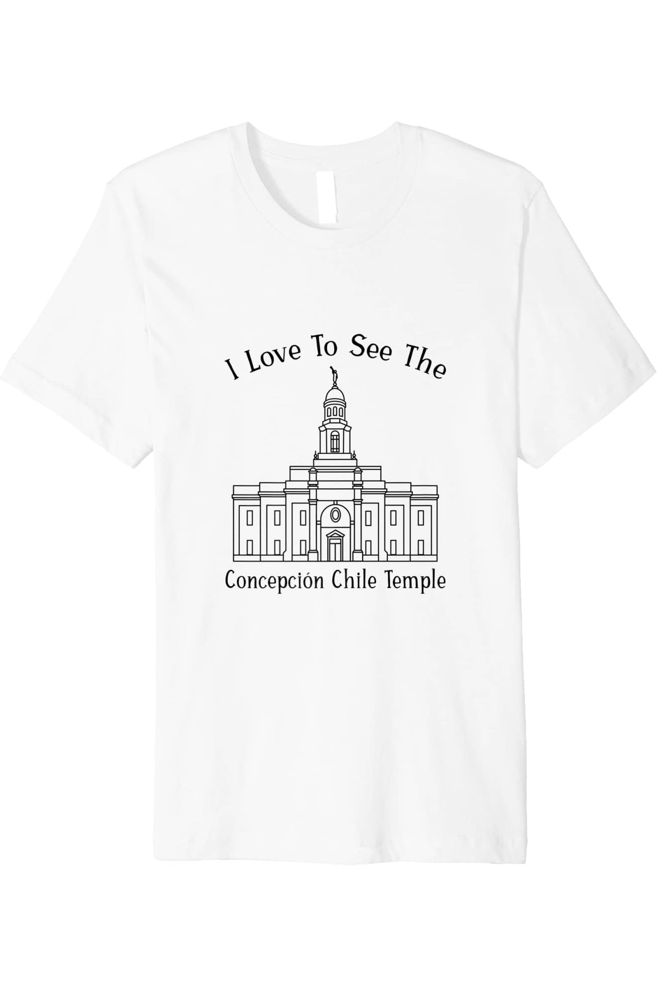 Concepcion Chile Temple T-Shirt - Premium - Happy Style (English) US