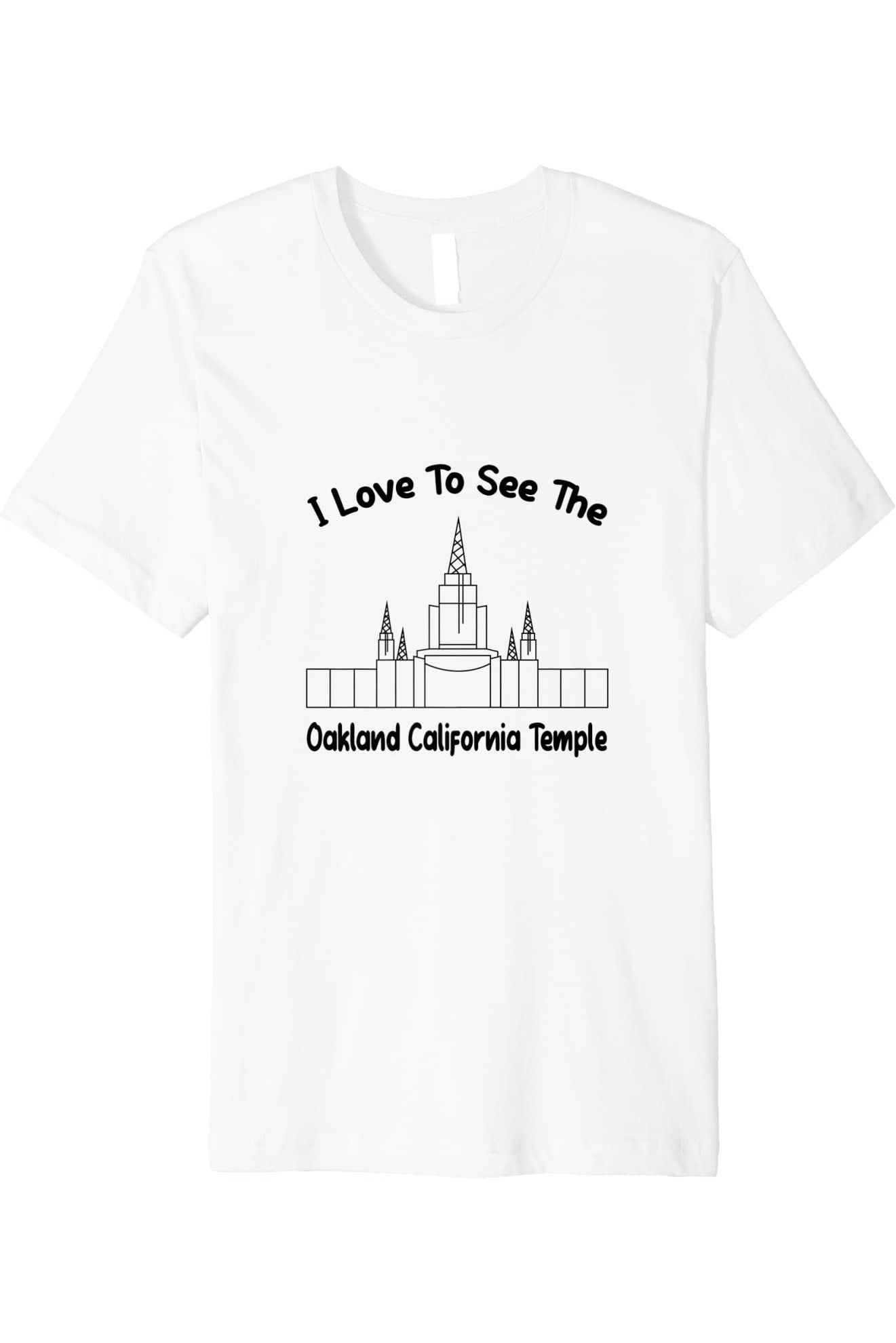 Oakland California Temple T-Shirt - Premium - Primary Style (English) US