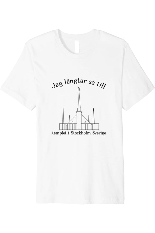 Stockholm Sweden Temple T-Shirt - Premium - Happy Style (Swedish) US