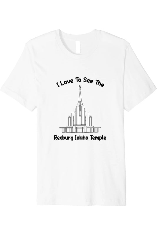 Rexburg Idaho Temple T-Shirt - Premium - Primary Style (English) US