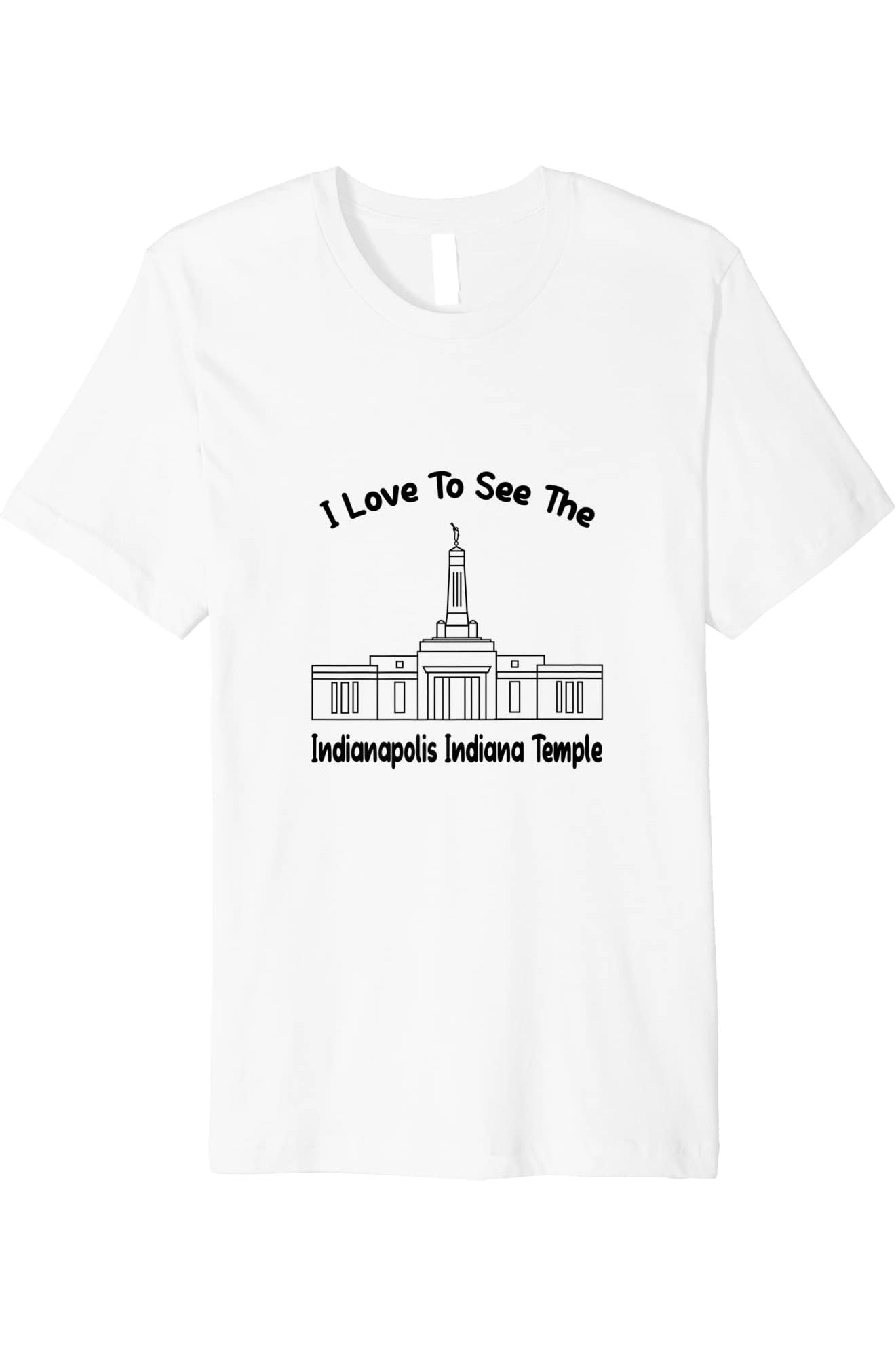 Indianapolis Indiana Temple T-Shirt - Premium - Primary Style (English) US