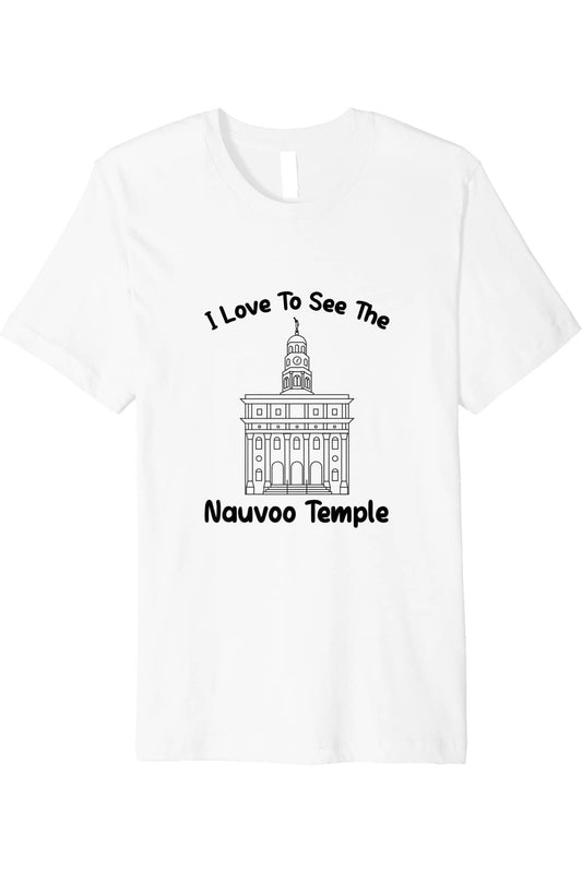 Nauvoo Illinois Temple T-Shirt - Premium - Primary Style (English) US
