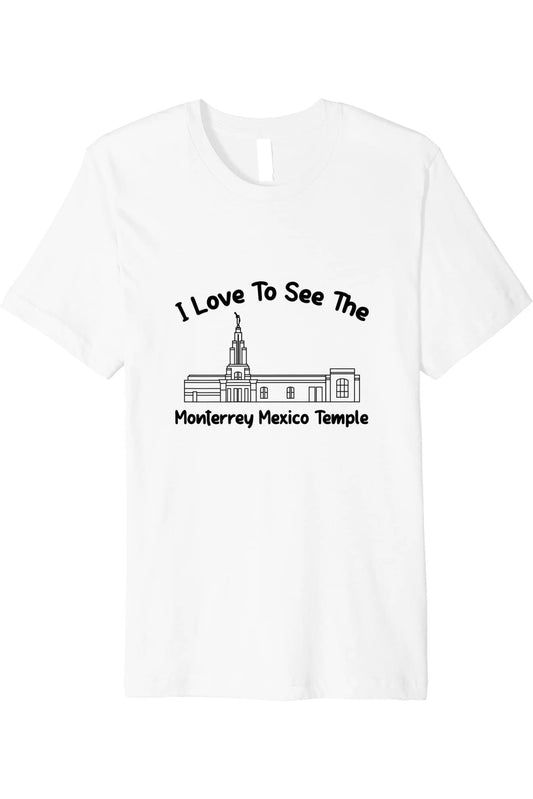 Monterrey Mexico Temple T-Shirt - Premium - Primary Style (English) US