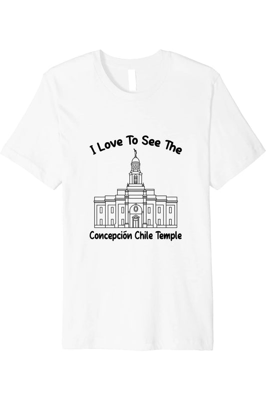 Concepcion Chile Temple T-Shirt - Premium - Primary Style (English) US
