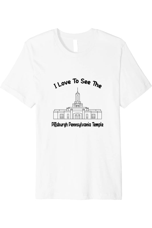 Pittsburgh Pennsylvania Temple T-Shirt - Premium - Primary Style (English) US